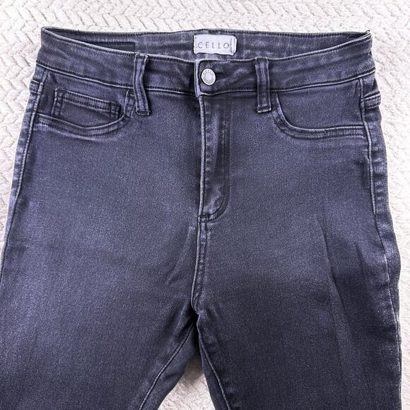 Cello Jeans Women’s Size 9 Skinny Ankle High Rise Jeggings Black Stretch - Picture 2 of 15